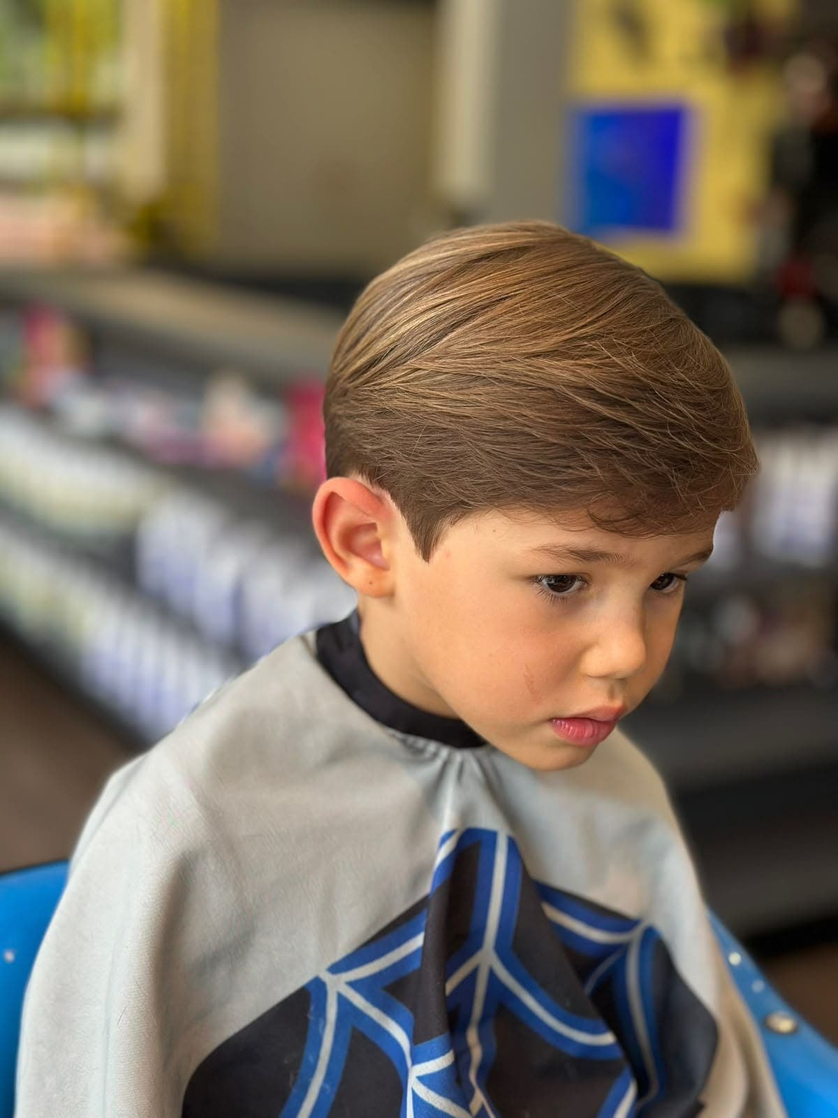 Corte de cabelo infantil finalizado